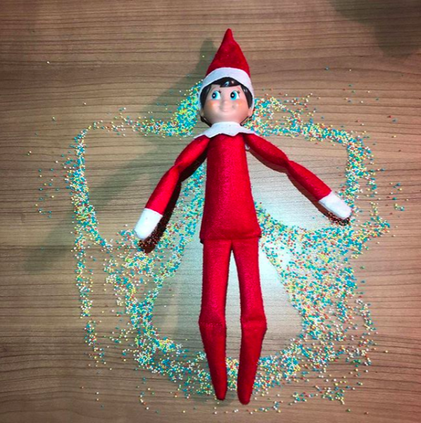 elf on the shelf, elf on the shelf ideas, elf on the shelf funny ideas, keurig, elf on the shelf expert level, baby shark, kinderegg, febreeze
