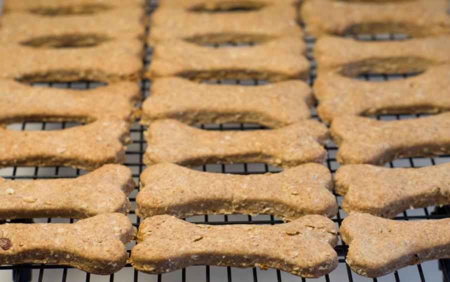 homemade peanut butter banana dog treats